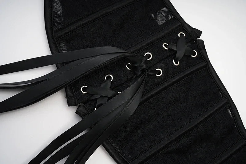 Floral Lace Underbust Corset | Waist Cincher | Back Lace-Up