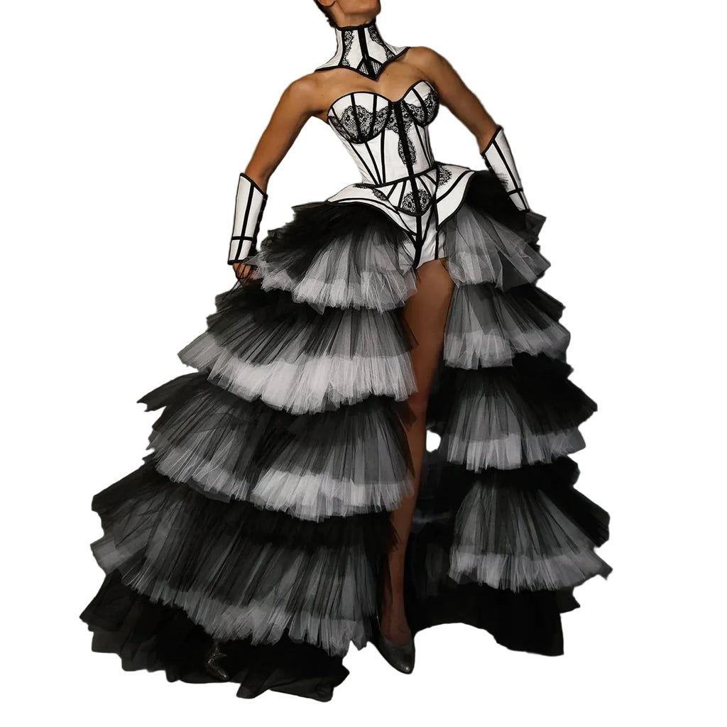 Tulle Overskirt | Dramatic Tiered Train