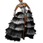Tulle Overskirt | Dramatic Tiered Train