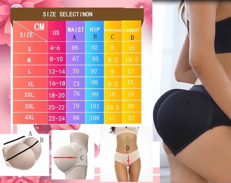 Butt-Lifting Shapewear | Padded Shorts & Sponge Pads