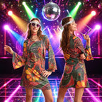 Women's Hippie Costume Set | 7-Piece | 60s 70s Disco Dress