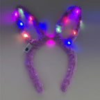 LED Bunny Ear Headbands | Glow Light-Up | Mixed Colors 12pc