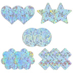 Holographic Glitter Nipple Pasties | 5 Pairs | Multi-Shape