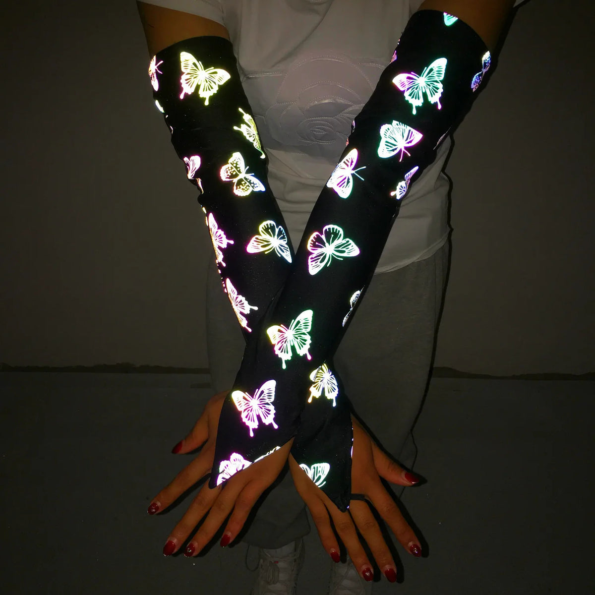 Holographic Reflective Arm Sleeves | Festival & Rave Accessory | 5 Prints