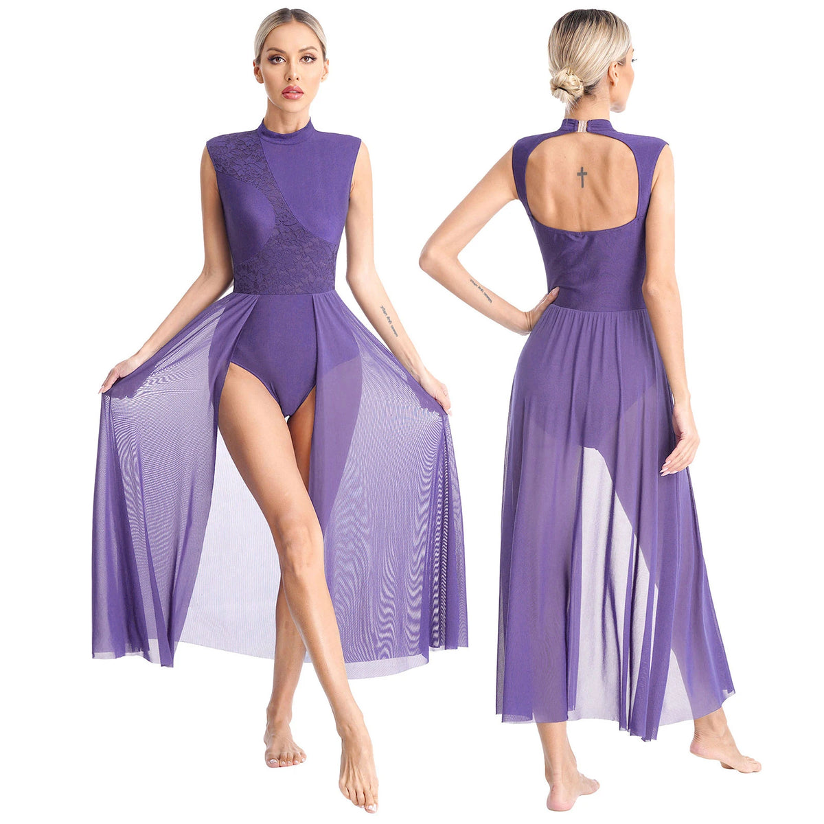 Lyrical Dance Dress | Flowing Split Mesh