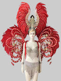 Samba Feather Headdress & Wings Set - Carnival Performance Costume