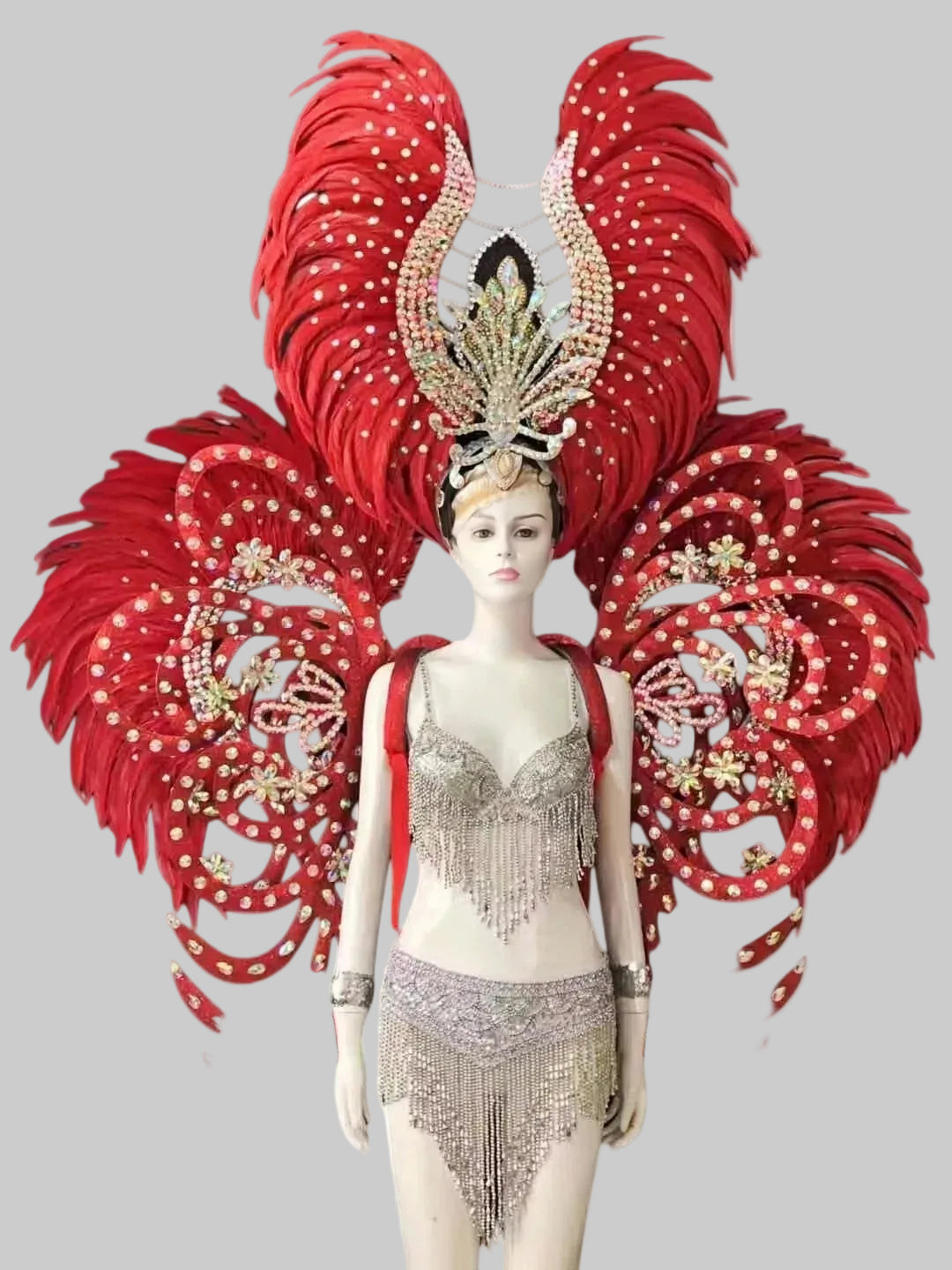 Samba Feather Headdress & Wings Set - Carnival Performance Costume