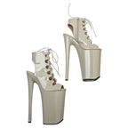 10-Inch Platform Boots with Lace-Up Front - Ankle Boots