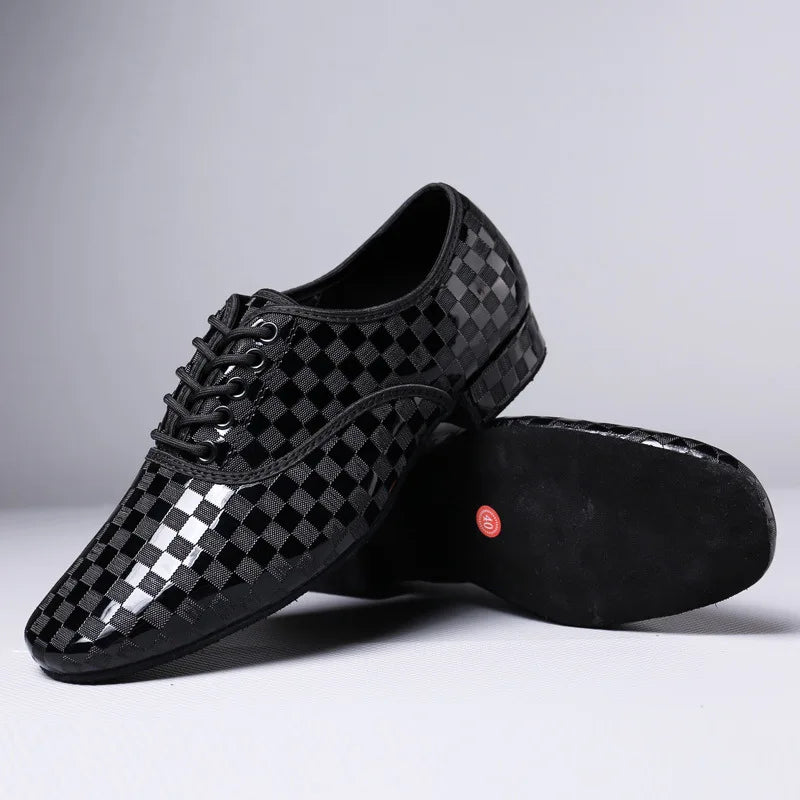 Men’s Dance Shoes | Black Checkerboard