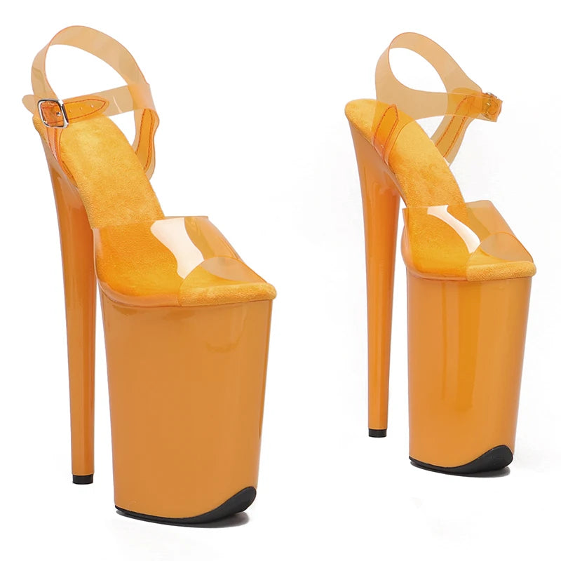9-Inch Clear Platform Sandals