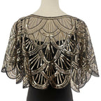 Sequin Shawl Cape | Sparkling Ruffle | Stage & Party