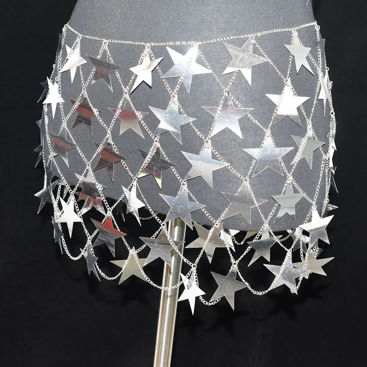 Starlight Star Sequin Waist Chain Skirt