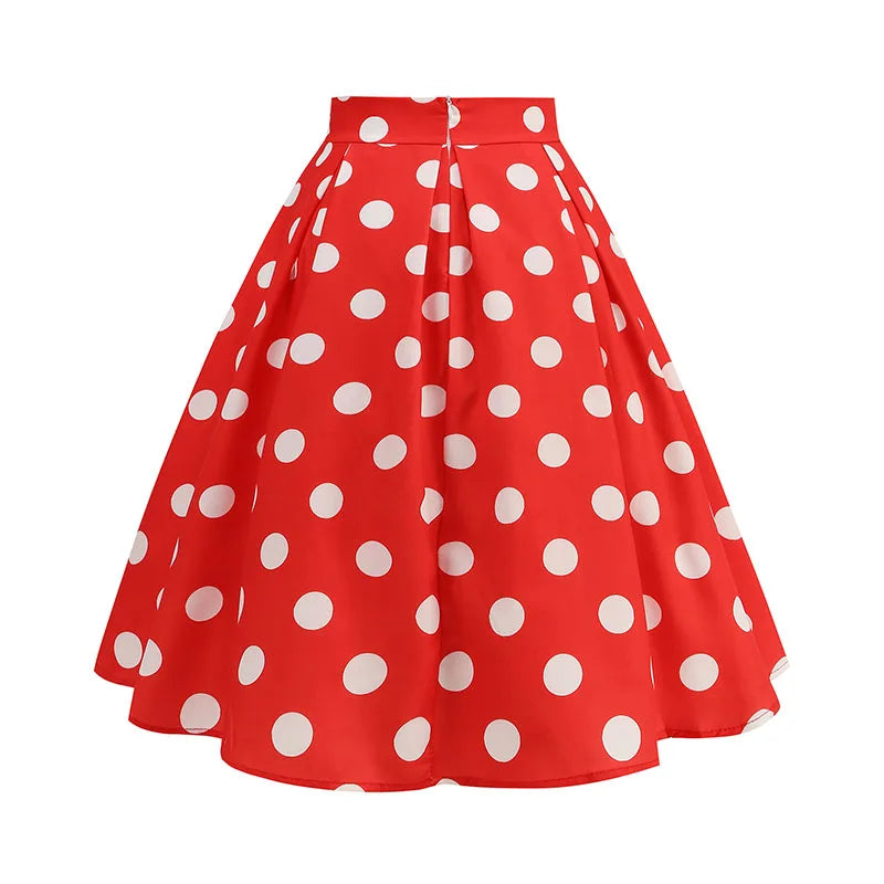 Polka Dot Midi Skirt | High Waist | S–XXL
