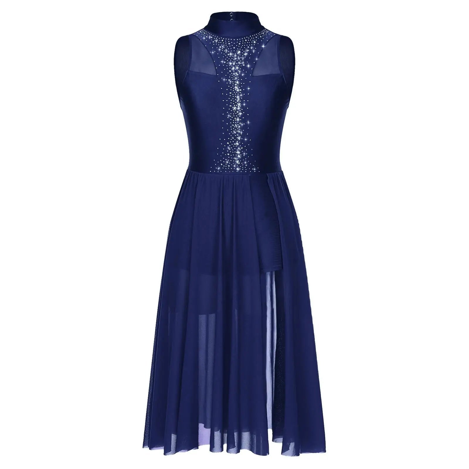 Rhinestone Lyrical Dress | Keyhole Back | Figure Skating