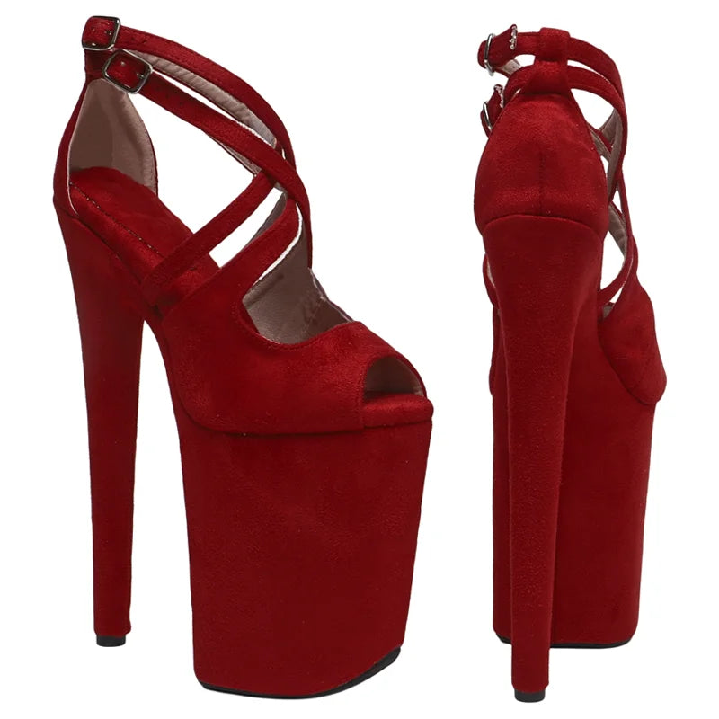 9-Inch Suede Platform Sandals