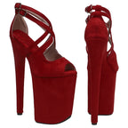 9-Inch Suede Platform Sandals
