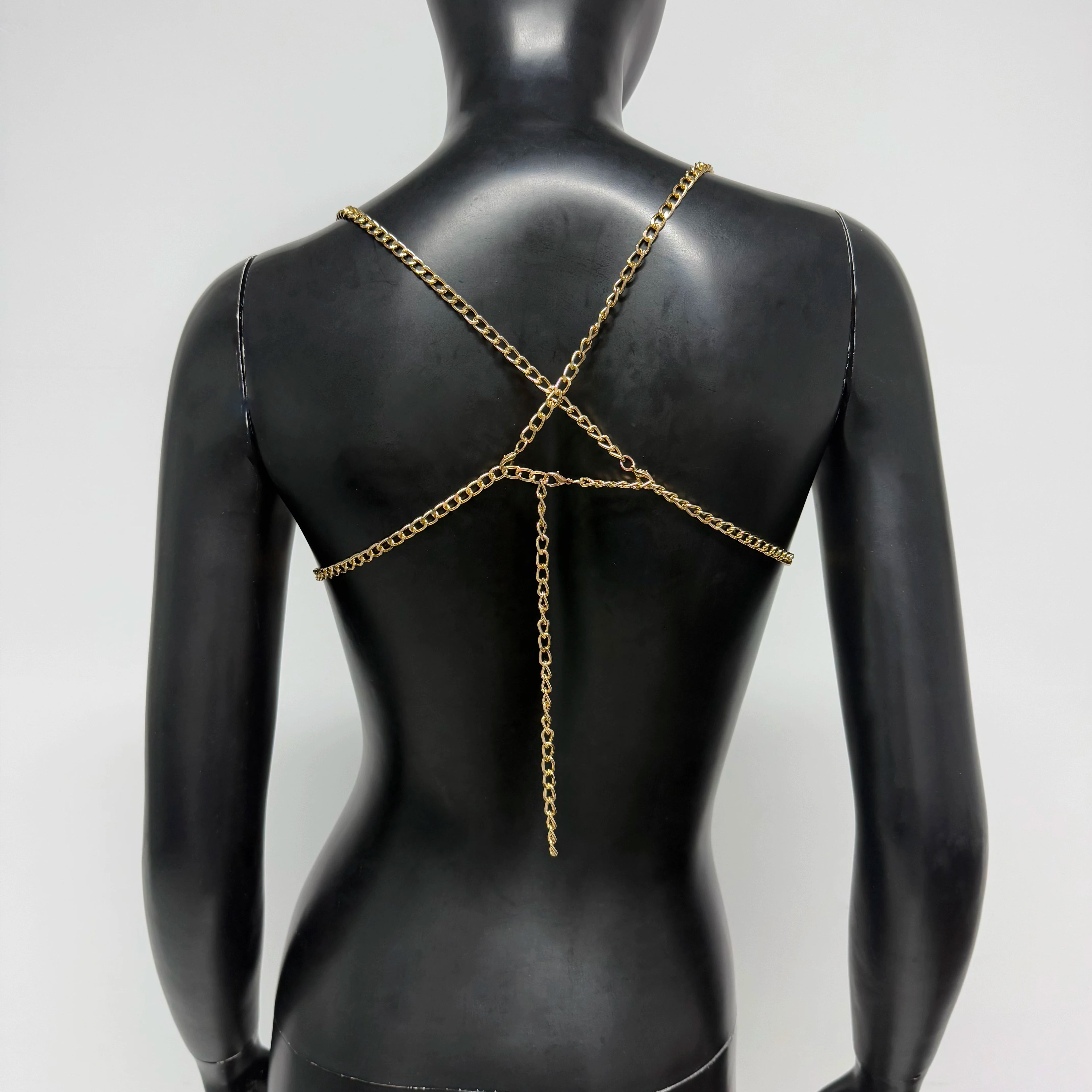 Pearl Tassel Chain Halter Crop Top