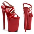 Patent Platform Pole Dance Sandals – 9-Inch High Heel Stage Shoes