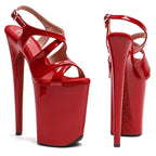 Patent Platform Pole Dance Sandals – 9-Inch High Heel Stage Shoes