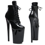 Patent Platform Ankle Boots – 9-Inch Pole Dance Heels, Multi-Color
