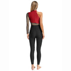 Women's Rhinestone Sheer Mesh Dance Jumpsuit | Mock Neck & One-Shoulder Styles | Gymnastics & Performance