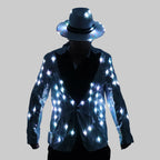 LED Sequin Performance Suit Jacket - Light Up Slim Fit Blazer for Performers