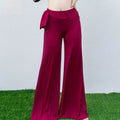 Belly Dance Flare Pants | Mesh & Bowknot Detail