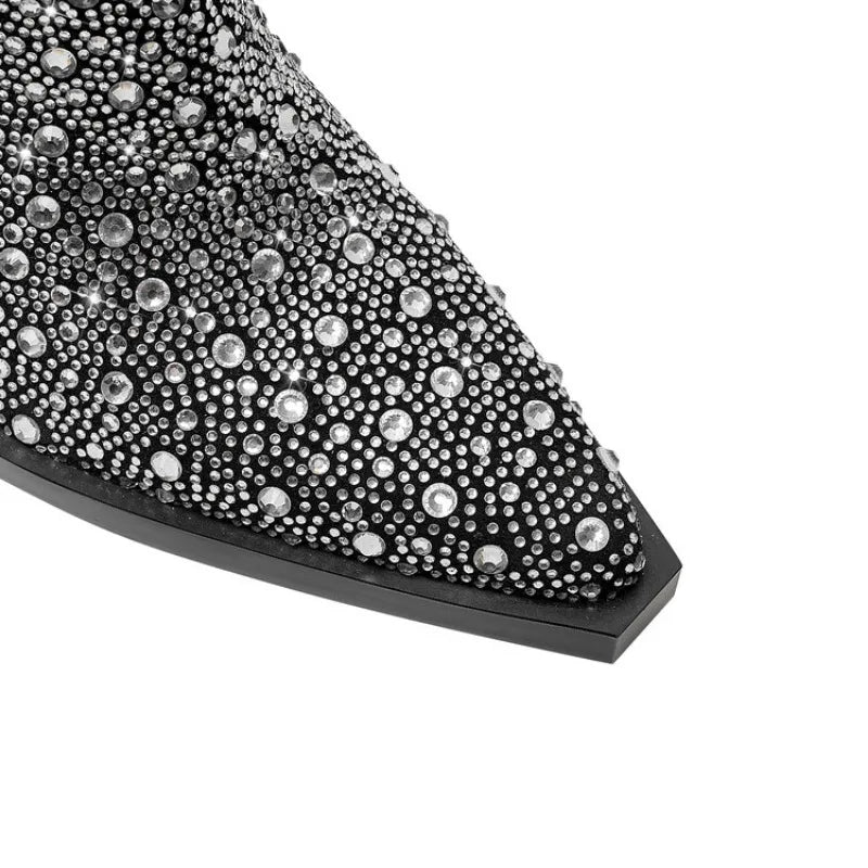 Rhinestone Western Mid-Calf Boots | Stage & Drag