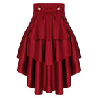 Gothic Bustle Skirt | Lace-Up Waist | Tiered Hem
