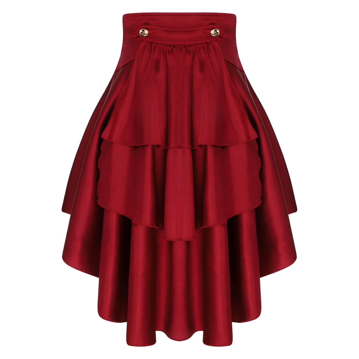Gothic Bustle Skirt | Lace-Up Waist | Tiered Hem
