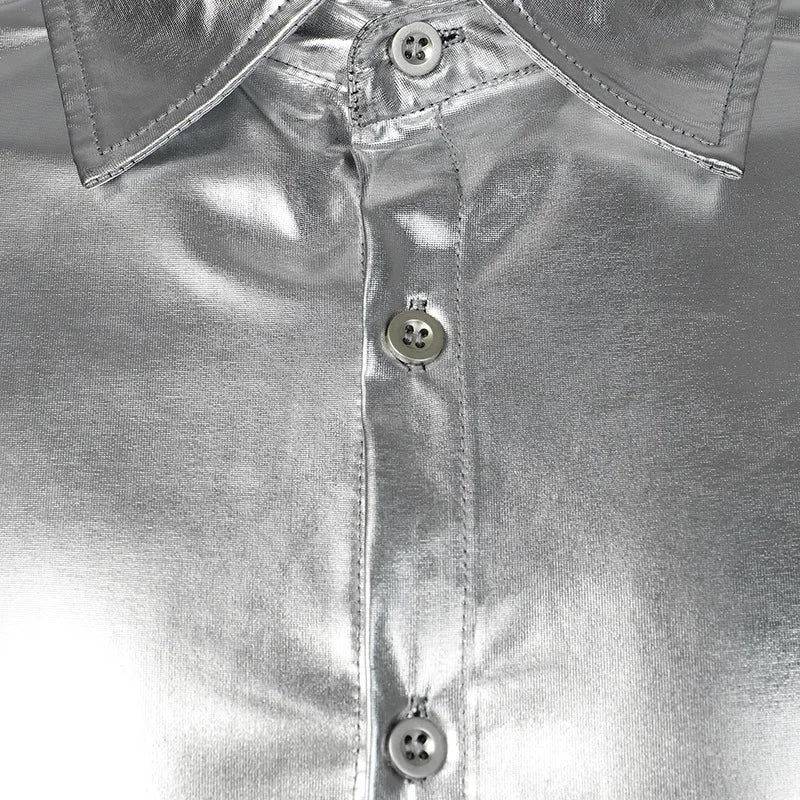 Men's Metallic Shirt | Gold & Silver