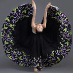 Floral Print Flamenco Skirt | 180–720° Swing | 7 Lengths