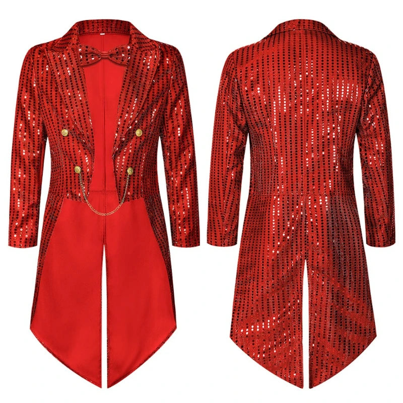 Men's Sequin Tailcoat | Longline Silhouette