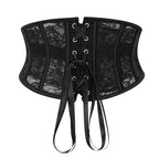 Floral Lace Underbust Corset | Waist Cincher | Back Lace-Up