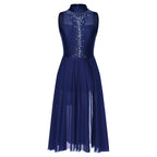 Celestial Rhinestone Keyhole Dance Dress