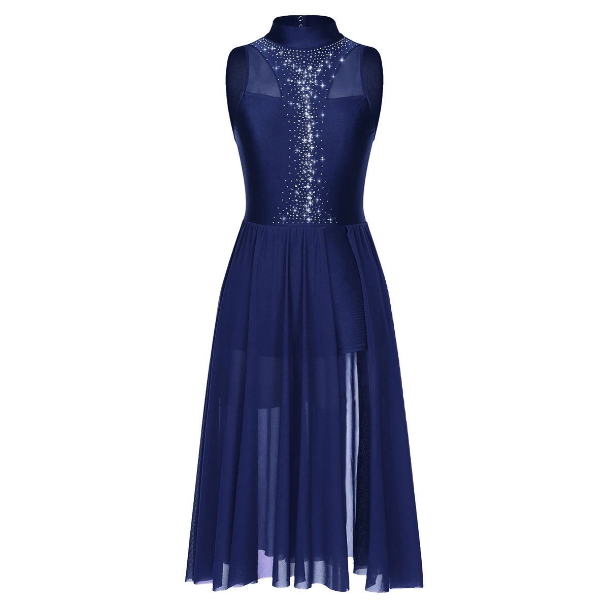 Celestial Rhinestone Keyhole Dance Dress