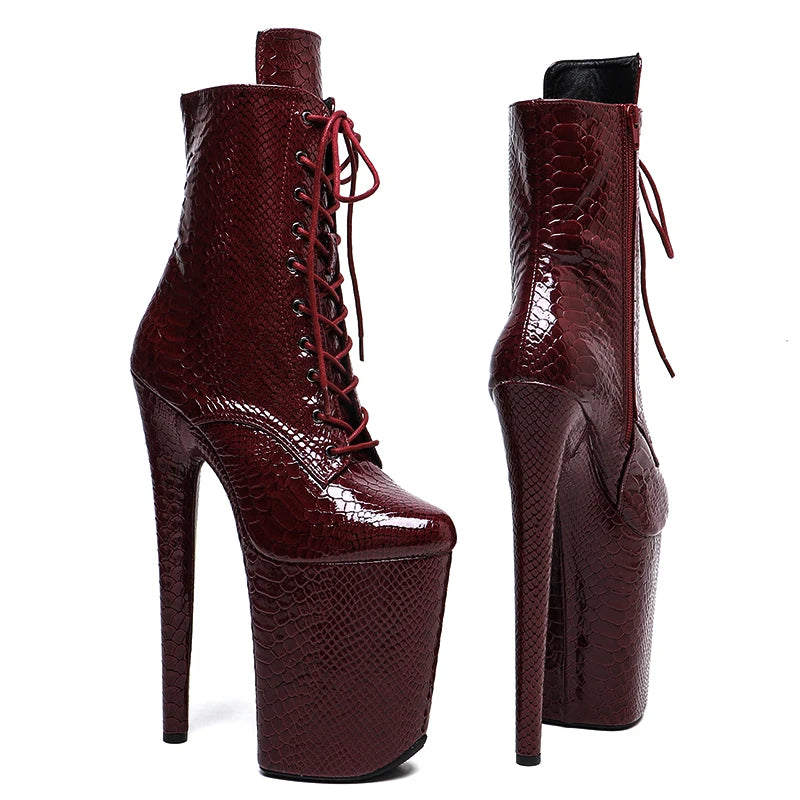 9-Inch Snakeskin Ankle Boots