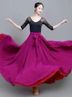 Gradient Color-Block Flamenco Skirt | Big Swing | XS-XL