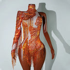 Luxe Rhythm Fringe & Rhinestone Performance Set — Multi‑Color Variants (One Size Fits S–XL)