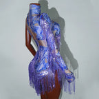 Luxe Rhythm Fringe & Rhinestone Performance Set — Multi‑Color Variants (One Size Fits S–XL)