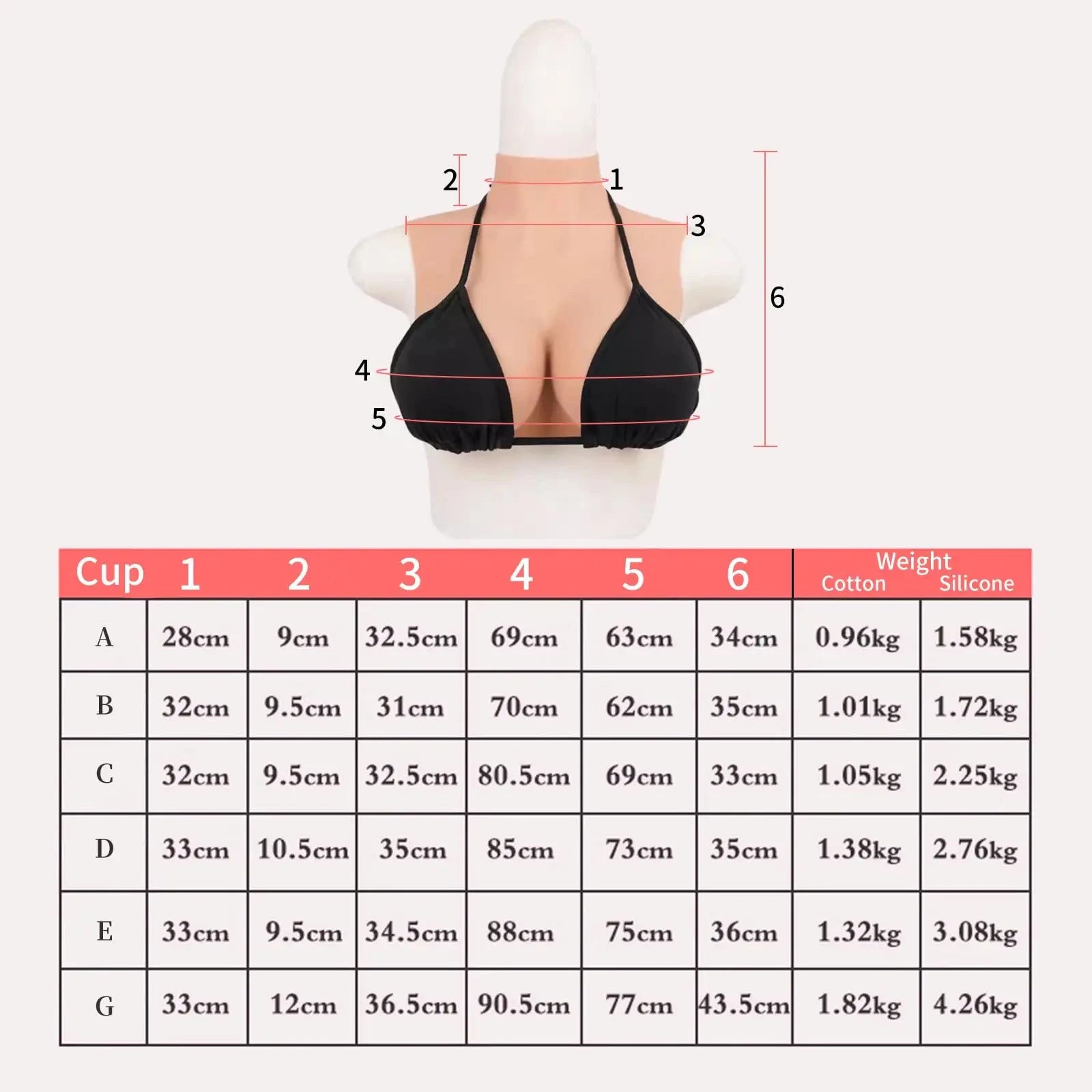 Wearable Silicone Breast Forms | Halter Strap | C–G Cup