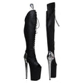 9-Inch Matte Platform Thigh-High Boots - Over the Knee Boots