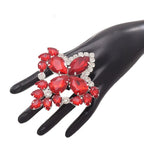 Oversized Rhinestone Cocktail Ring | Adjustable | 8 Colors