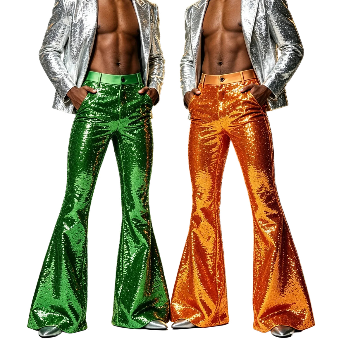 Men's Metallic Flares | Disco Bell-Bottoms