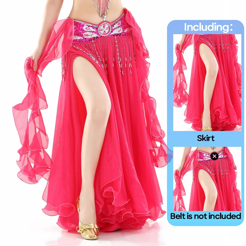 Belly Dance Skirt | Chiffon Double Slit