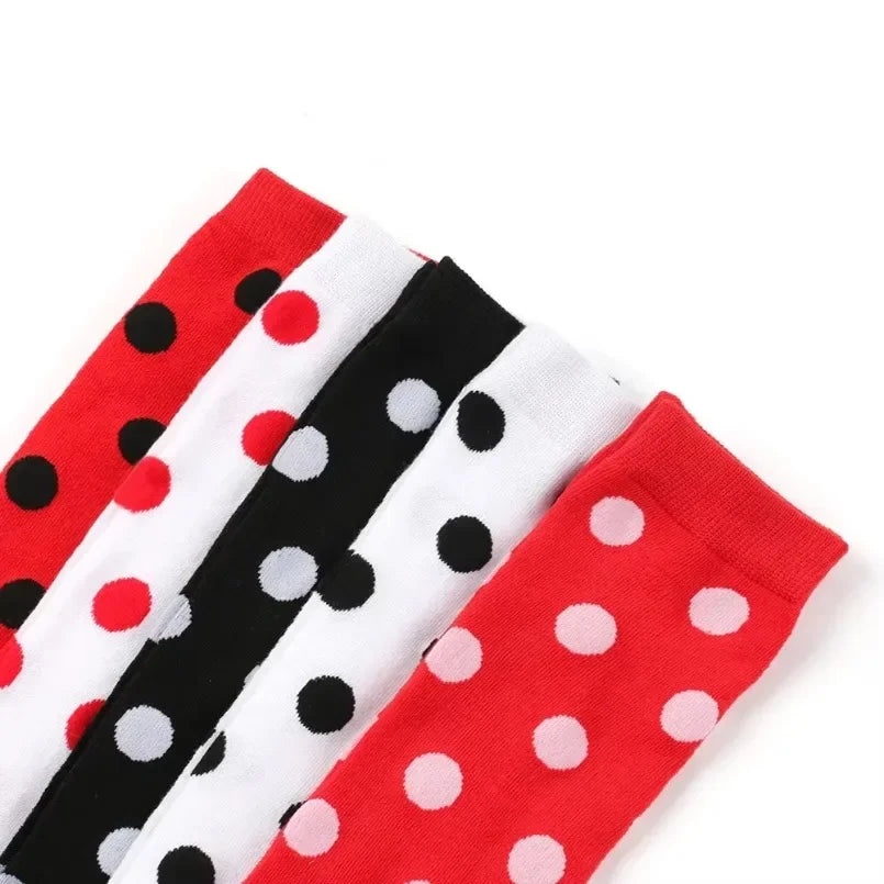 Striped & Polka Dot Thigh-High Stockings | Over-Knee | 27 Colors