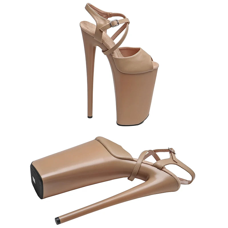 10-Inch Matte Platform Sandals - Exotic Dance Heels