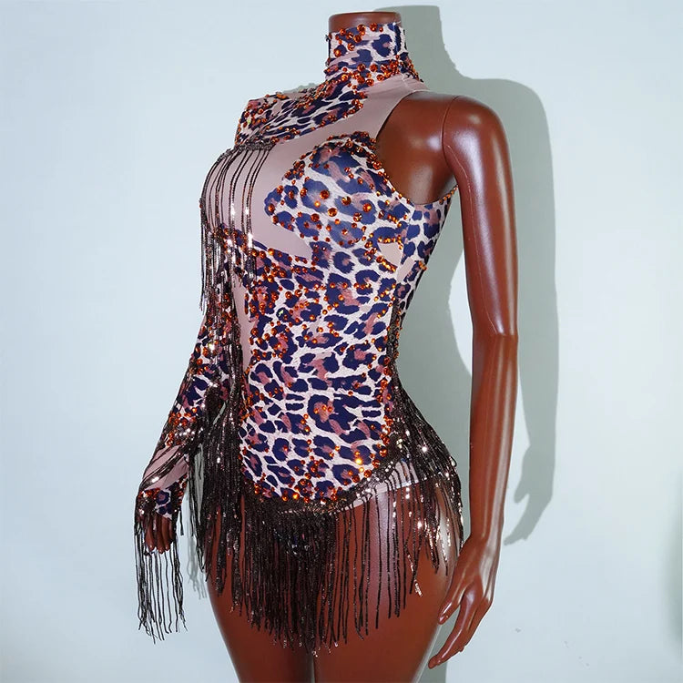 Luxe Rhythm Fringe & Rhinestone Performance Set — Multi‑Color Variants (One Size Fits S–XL)