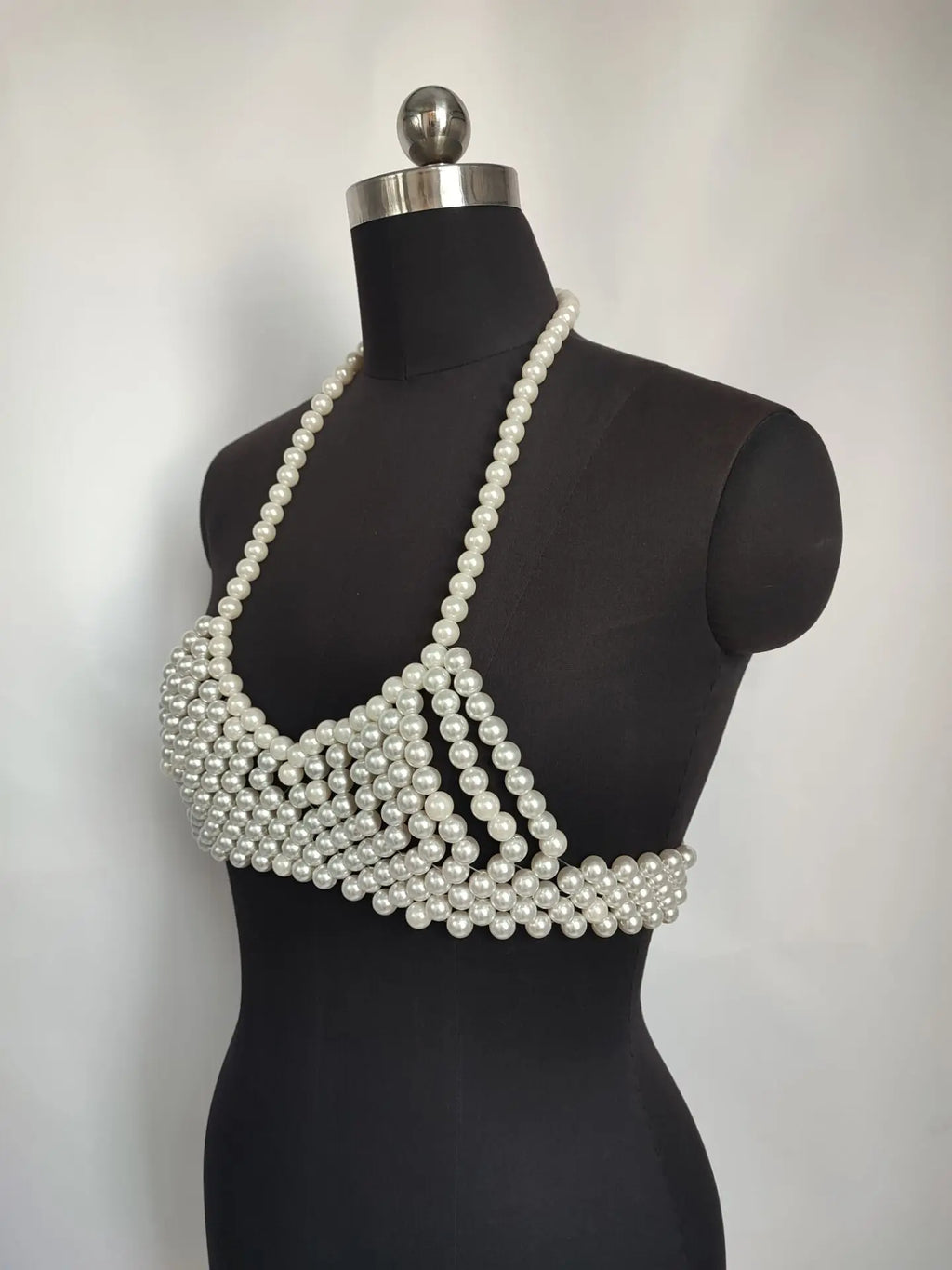 Pearl Hollow Out Crop Top - Backless Camisole Cover-Up