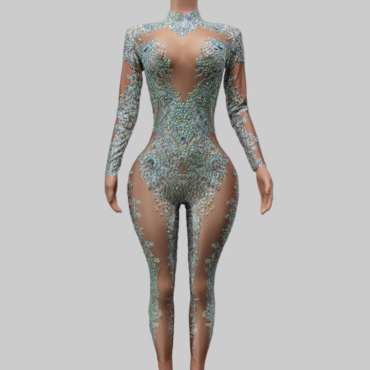Sparkly Rhinestone Bodysuit - Performance Dancewear
